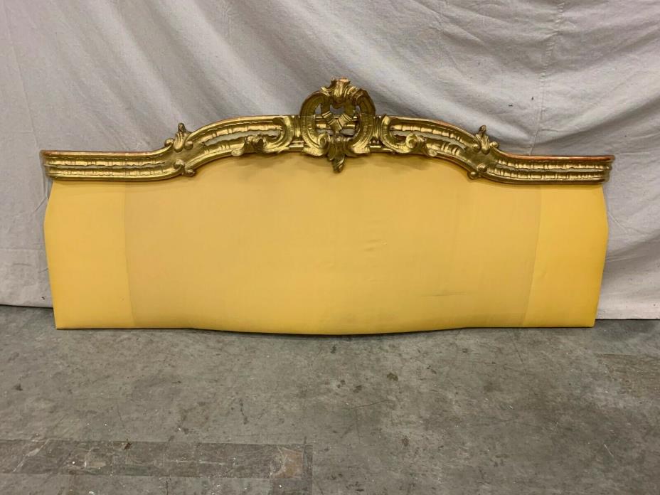 19th C Italian Parcel Gilt Upholstered Headboard