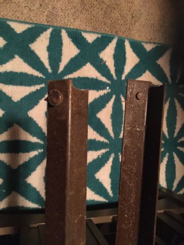 Button Keyhole Slot Pin Iron Bed  Rails, Vintage Old Antique