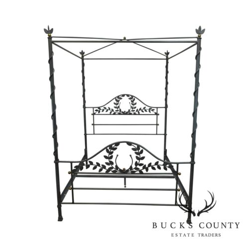 Laurel Design Custom Quality Iron Queen Size Canopy Poster Bed