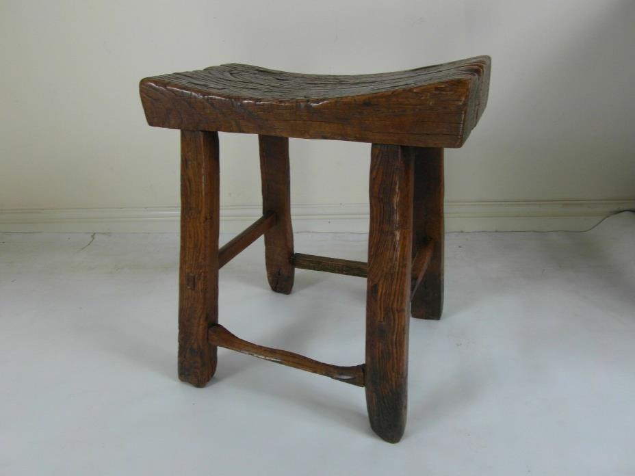 Antique 18th / 19th century provincial stool, bench