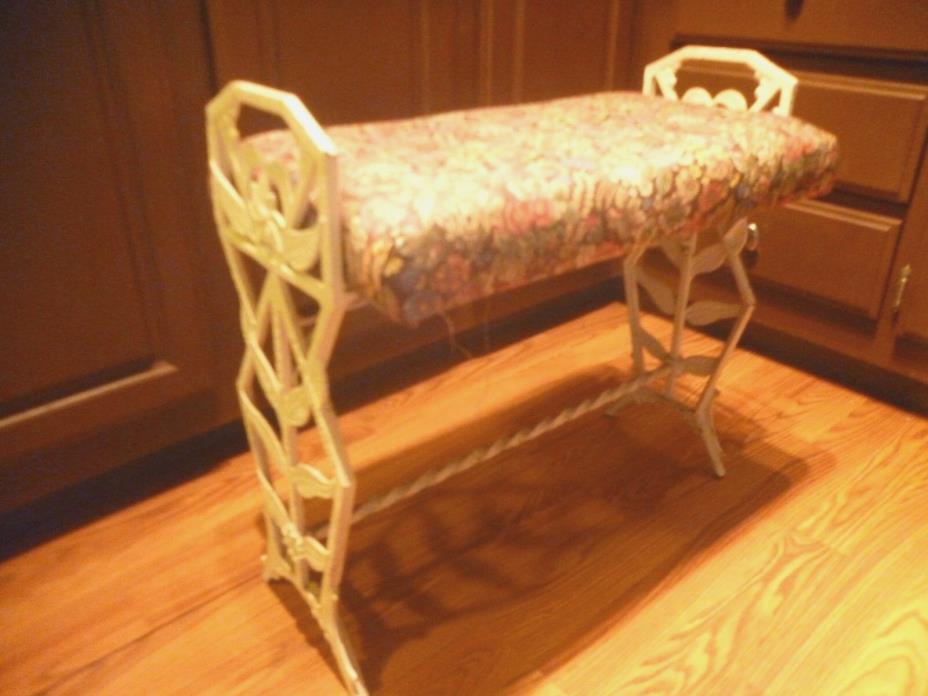 Vintage Antique Art Deco Victorian Cast Iron Bench Ornate Base