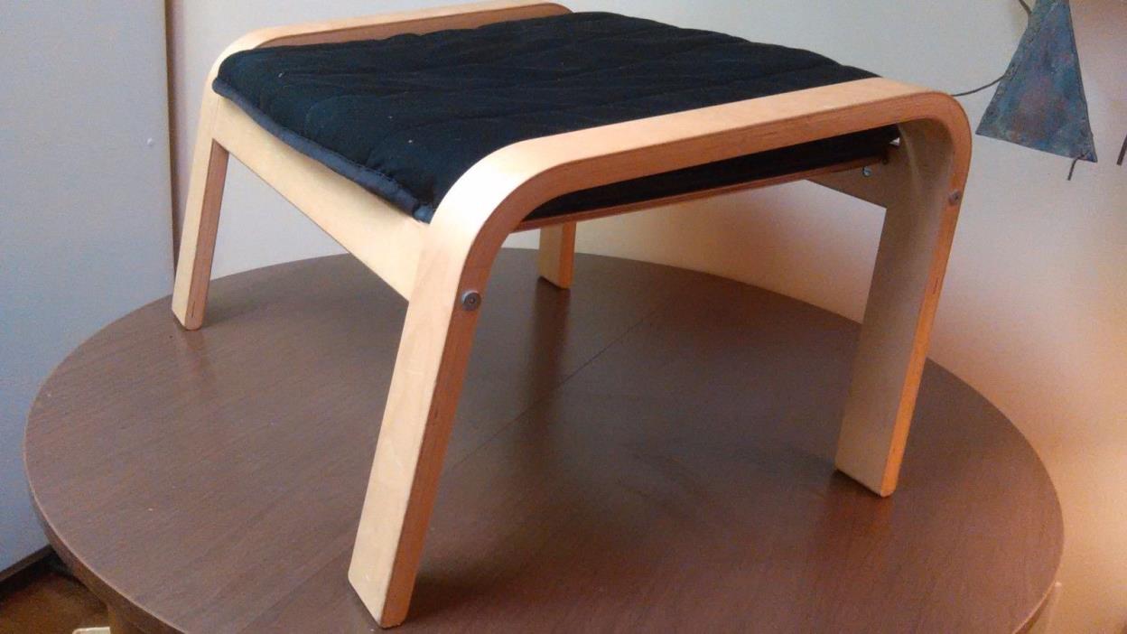 DANISH MODERN LARGE FOOTSTOOL SCANDENAVIAN DESIGN 4 IKEA CURVED PLYWOOD OTTOMAN