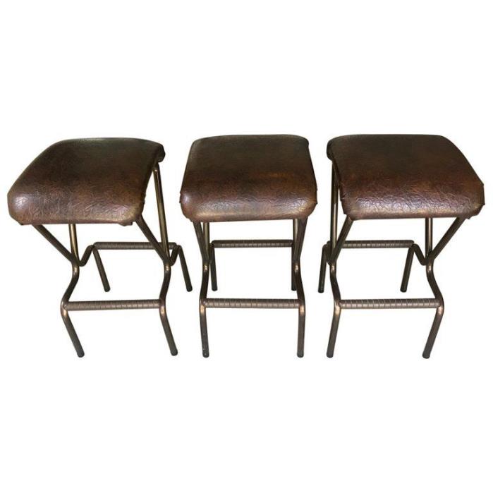 Set of Three Mid-Century Modern Bar Stools by Daystrom