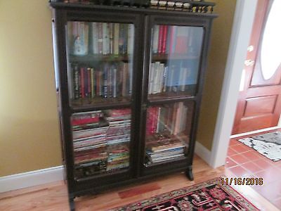 Walnut  Book case ( EASTLAKE) 1870's  with Glass double doors - Victorian