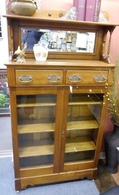Antique Walnut Book or Display Case