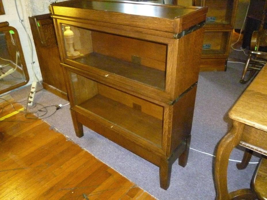 Antique Globe Wernicke Bookcase Oak quarter sawn stacking lawyers Barrister ref.