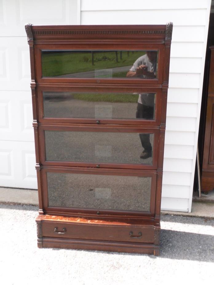 Globe Wernicke IDEAL Mahogany Barrister Bookcase / Beveled Glass (VERY RARE)