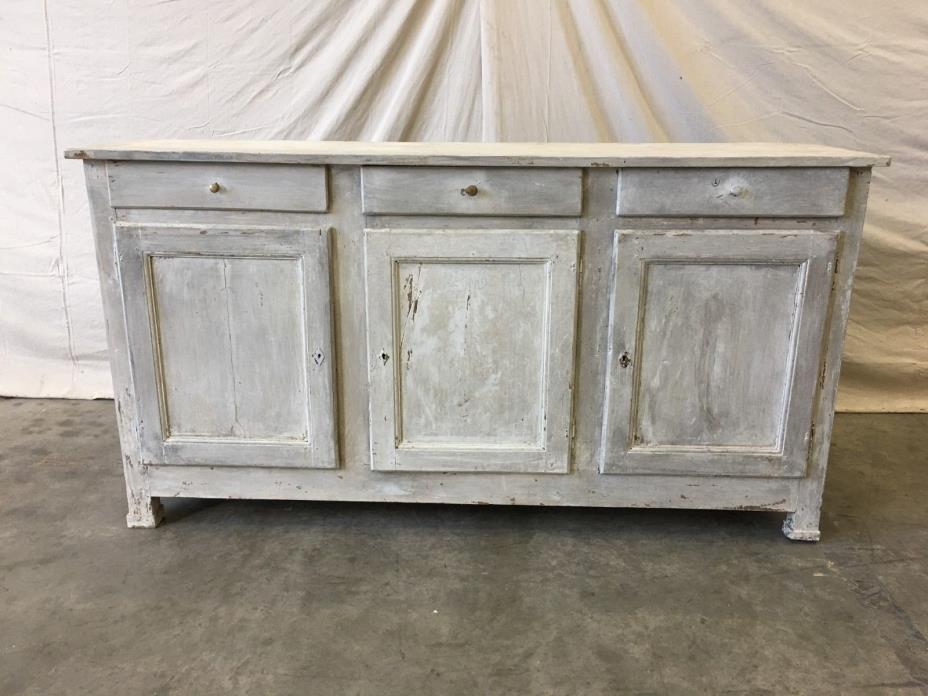 19th C French Antique Painted Enfilade Antique Sideboard