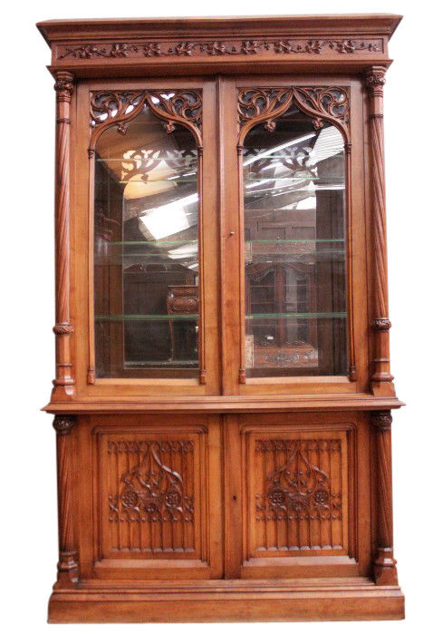 Amazing Antique French Gothic Display Cabinet, Great Quality, 19th Century