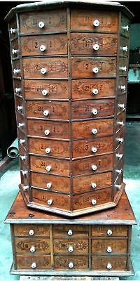 AMERICAN BOLT & SCREW CO - 98 Drawer rotating, OCTAGONAL Hardware Store Cabinet