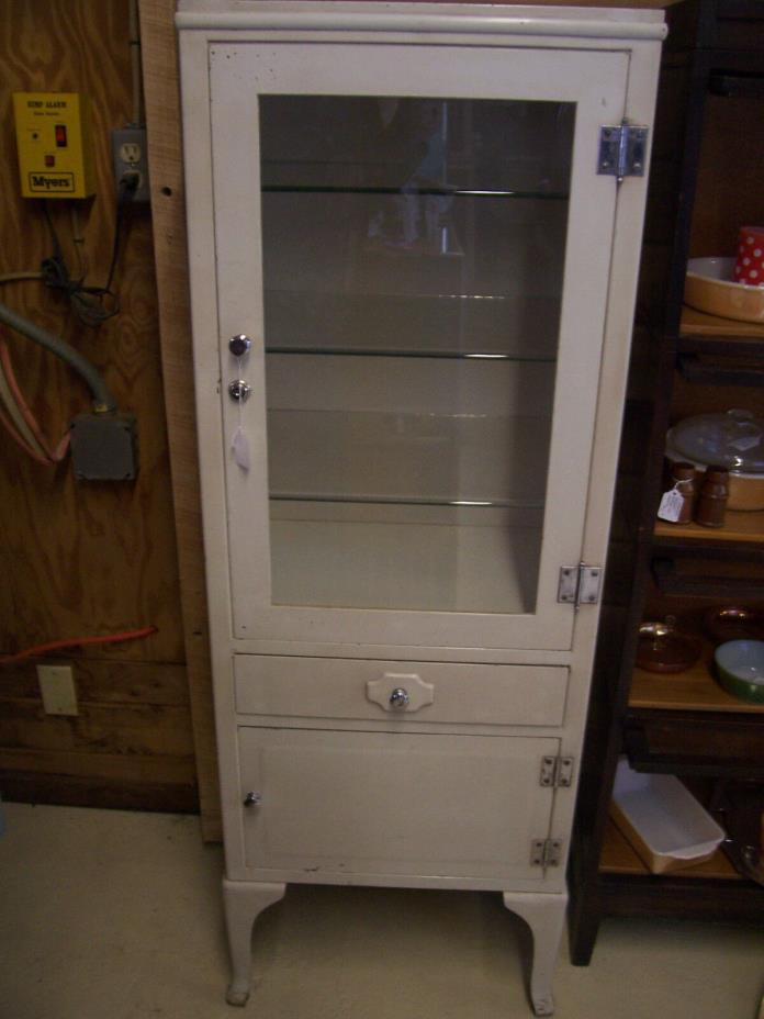 Vintage doctor medical metal cabinet