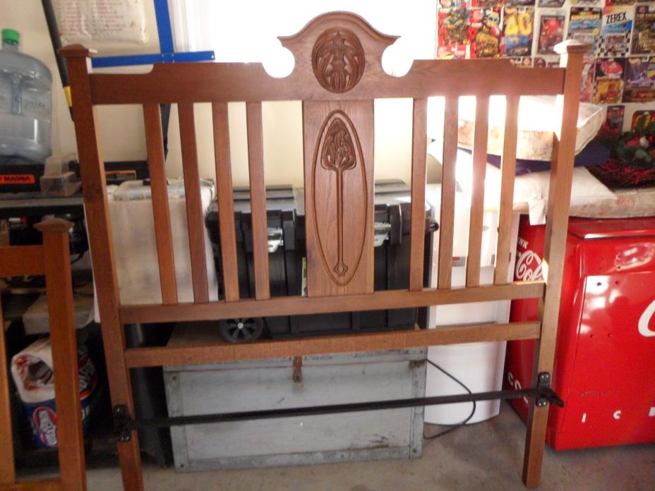 Beautiful Solid Wood  Antique Oak Double Bed