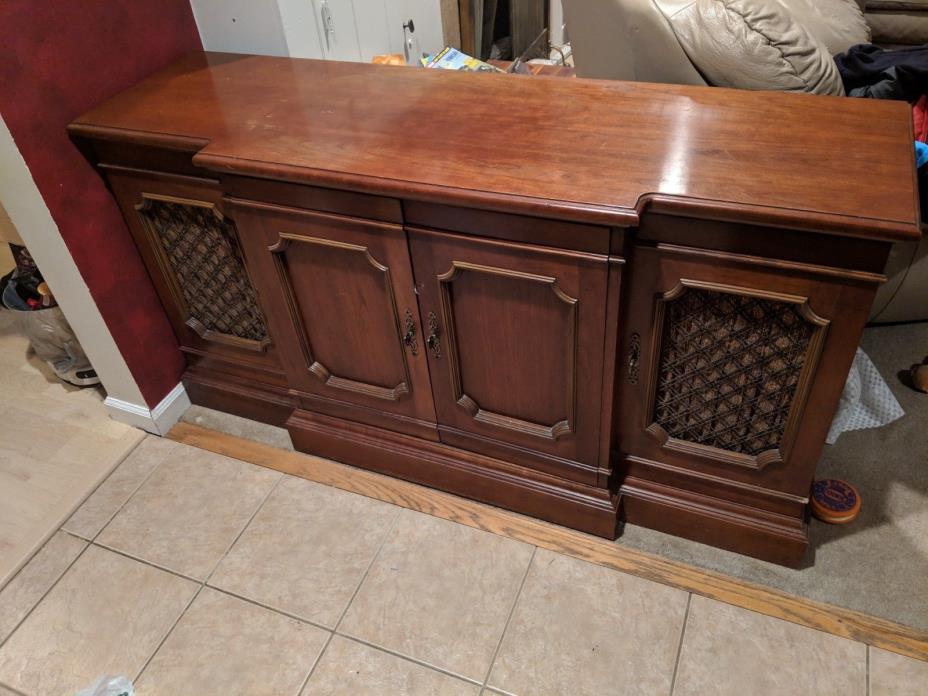Antique Stereo Cabinet - Cherry Wood