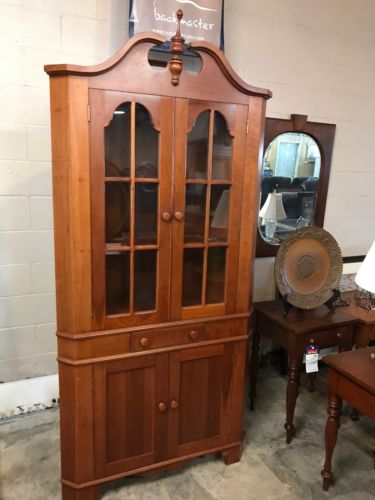 Solid Campbellsville Cherry Corner Cabinet 91” Tall