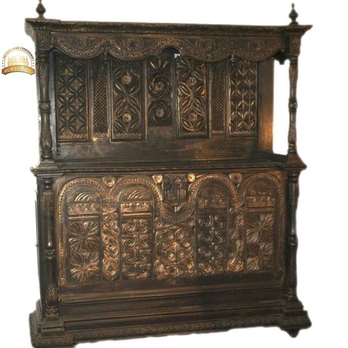 Amazing Very Old Sideboard, early 17th century, dated 1601