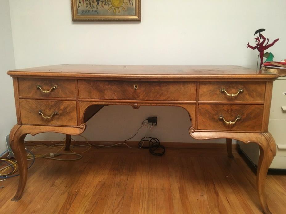 LOUIS PHILIPPE antique furniture #Complete Set - Desk, Book Shelf + 2 Chairs !