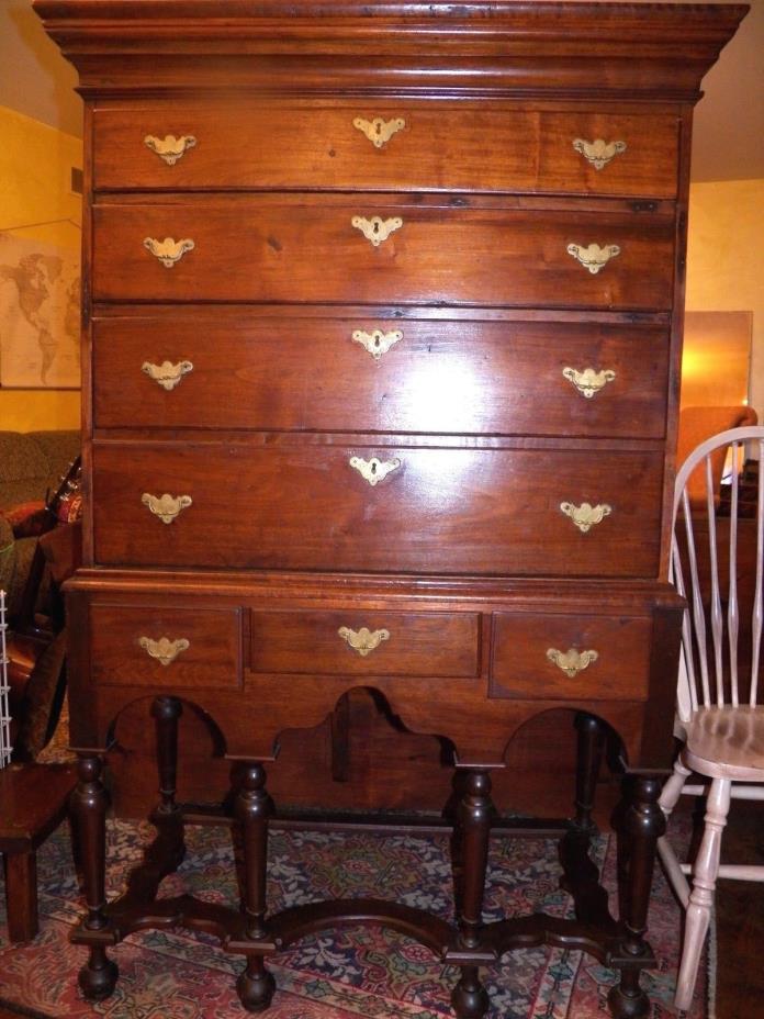 1730 William and Mary Walnut High Boy Chest Philadelphia PA