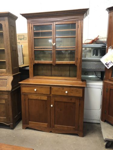 antique stepback cupboard Pine