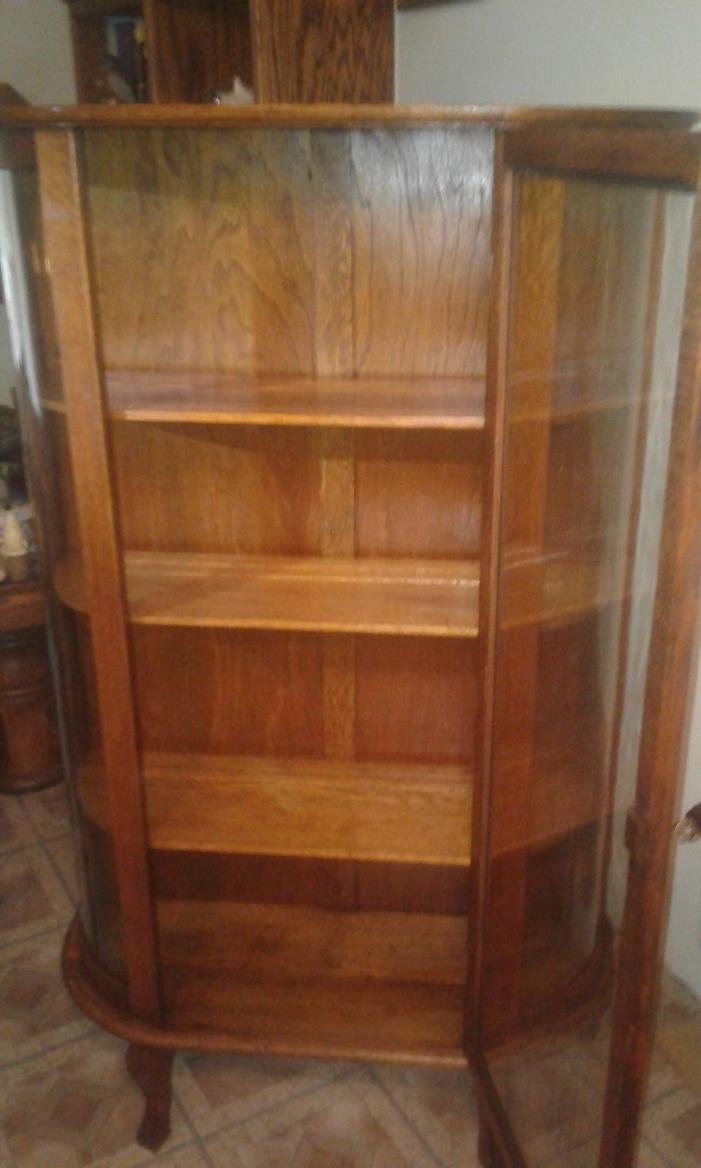 Tall Wooden China/Curio Cabinet with glass doors