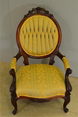 17574 Victorian Rose Carved Arm Chair