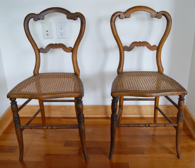 Antique bentwood Italian chairs with caned seats, approx. 1870