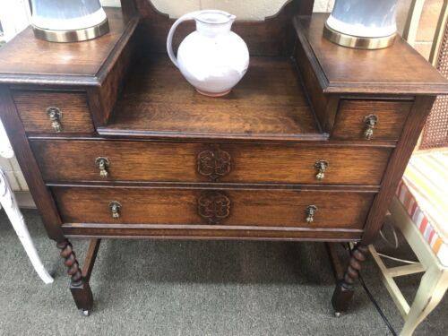 Antique Renaissance Barley Twist Wash Stand-RARE