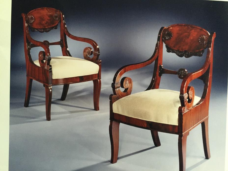 Pair of Russian 19th Century Neoclassic Armchairs