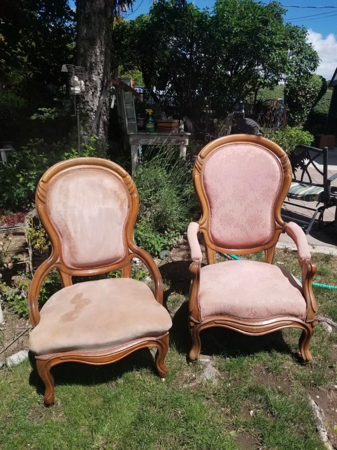 Arm chairs are in good shape.  1900's. Buyer pays all shipping