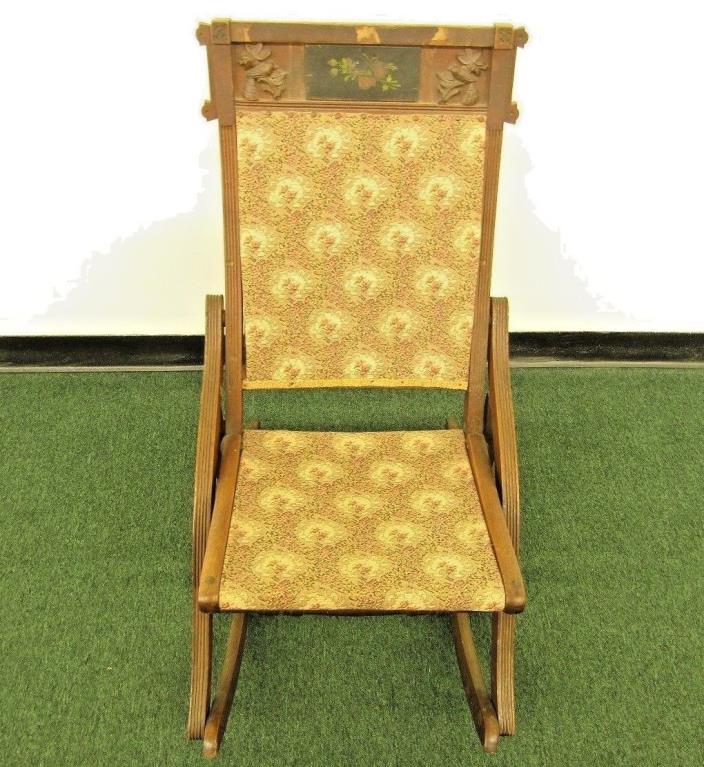 Antique Vintage Wood Foldable Rocking Chair