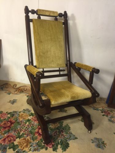 Antique Rocking Chair Mechanical Iron Springs12pix Virginia Local pickupMAKEOFFR