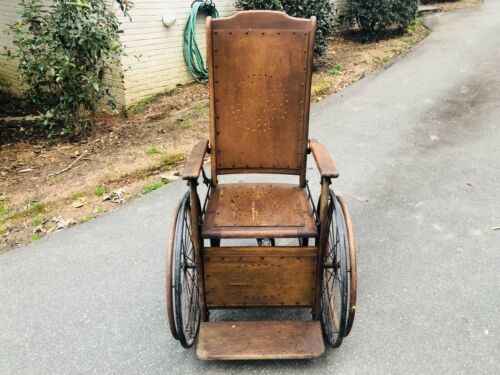 Antique Gendron Wheel Co. 608N Wood Wheel Chair - Very Nice