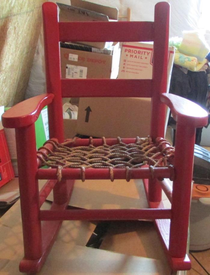 Vintage Wooden Child Rocking Chair