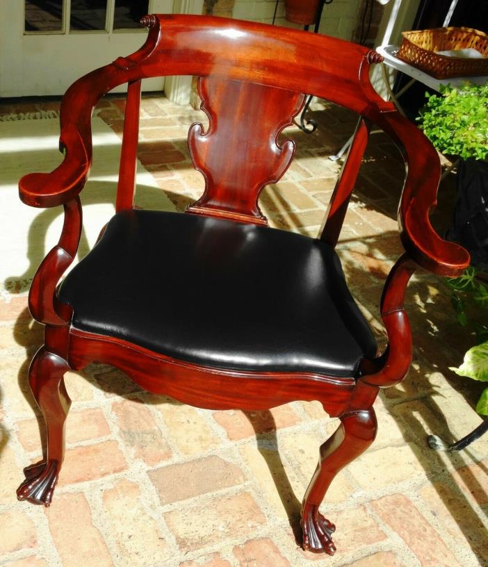 Desk Chair  Leather Seat  Alfonso Marina