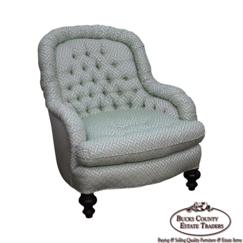 Stoneleigh Quality Tufted Regency Style Lounge Chair