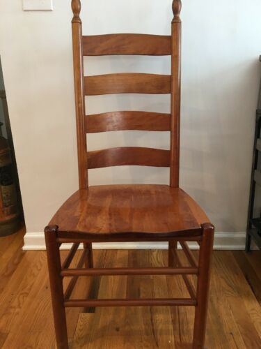 Set 6 Chairs Vintage Solid Oak Tom Seely  Slat Back Chairs-natural Cherry