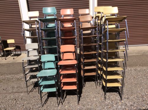 89 Vintage Heywood Wakefield Hey Woodite Adult Size Chairs - 6 Colors -Very Good