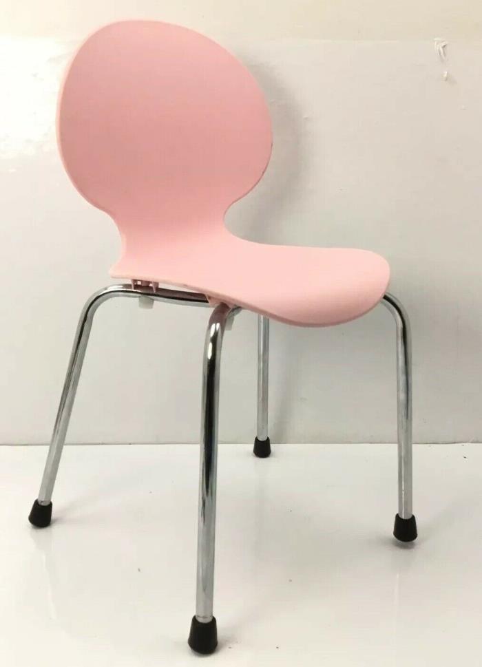 Galvano Tecnica Italy Child's Chair Children Chrome Plastic Pink Vintage Modern