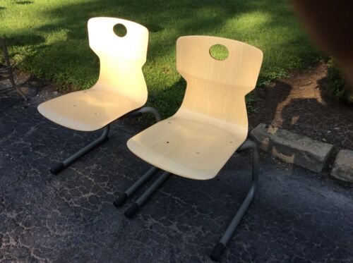 2 Soli-Wood Mid Century Bent Wood German Chairs - Very Good