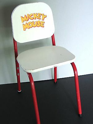 MICKEY MOUSE Childs White Composite Chair red metal frame Desk Disney FREE SH