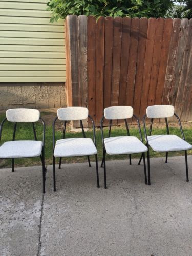 Vintage 1950’s Cisco Stylaire Folding Chairs Set Of 4