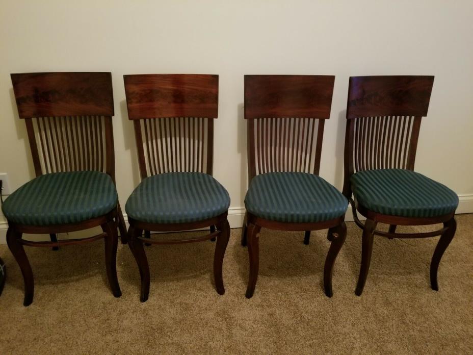 Set of 4 Antique Mahagony Dining Chairs