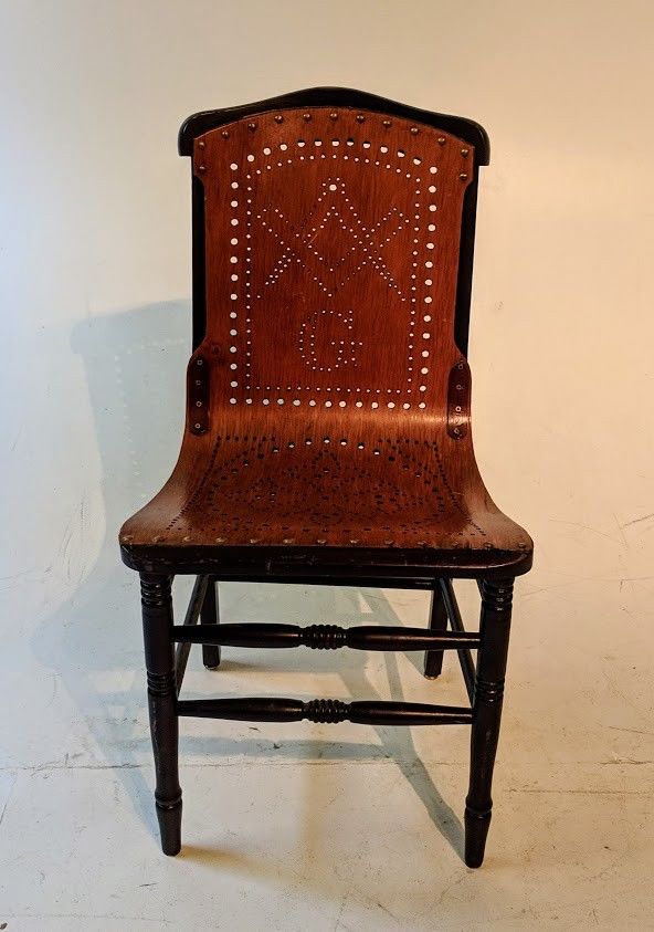 Custom made Masonic / Mason Chair ~ Bentwood