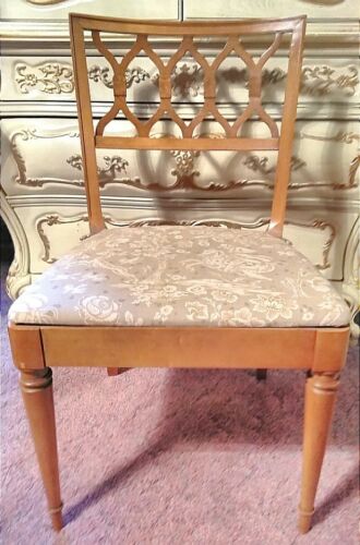 Vintage Mid Century Drexel Custom Hunt Scene Upholstered Side Chair