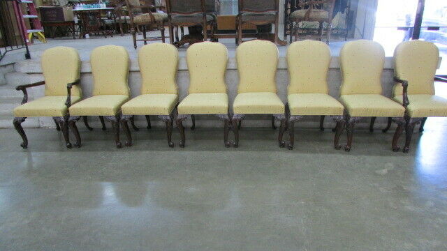 SET OF EIGHT HENREDON DINING ROOM CHAIRS TWO ARM CHAIR