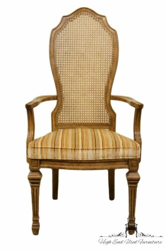 HIBRITEN FURNITURE Italian Neoclassical Cane Back Dining Arm Chair 765-536