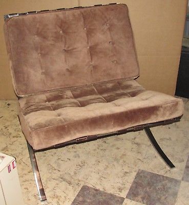 Vtg Chrome Barcelona/Mies Style Pavilion Chair Industria Argentina J0850