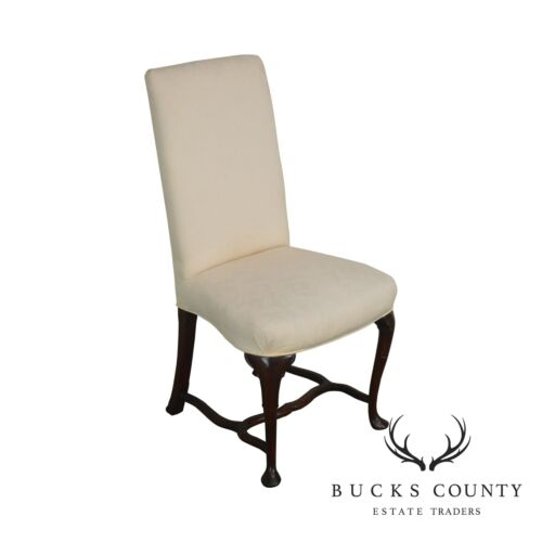 Hickory Chair Mahogany Queen Anne Small Upholstered Side Chair