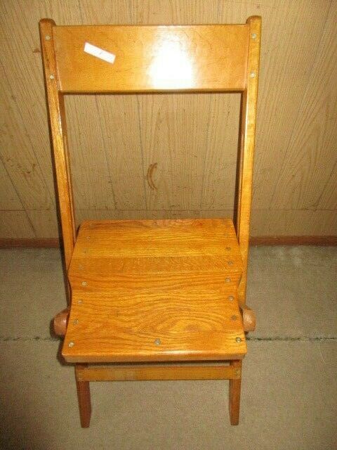 Vintage Original Snyder Wooden Folding Chair Mid Century