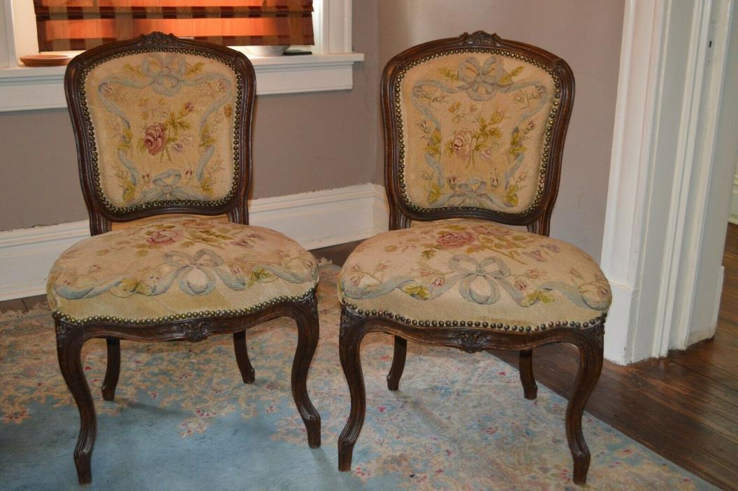 Period Louis XV (pair) Fauteulin Chairs C 1750