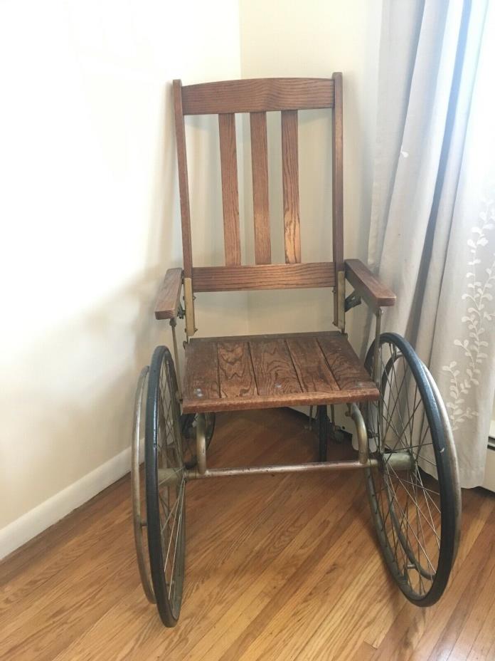 antique wooden wheelchair Great Condition